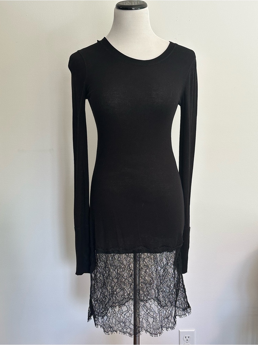 BCBG Lace Trim Top